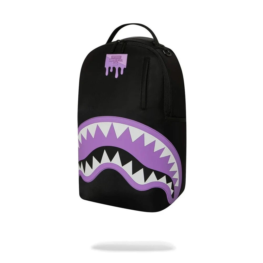 Sprayground Shark Central Passport Backpack Unisex Black Shoulder Strap SPR353